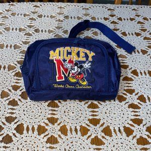 Disney World Mickey Mouse World Class Character Blue Nylon Fanny Pack